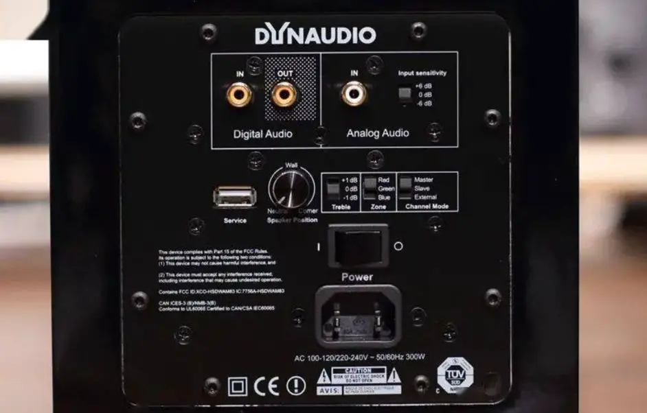 Dynaudio Focus 30 XD Active Floorstanding Speakers connections
