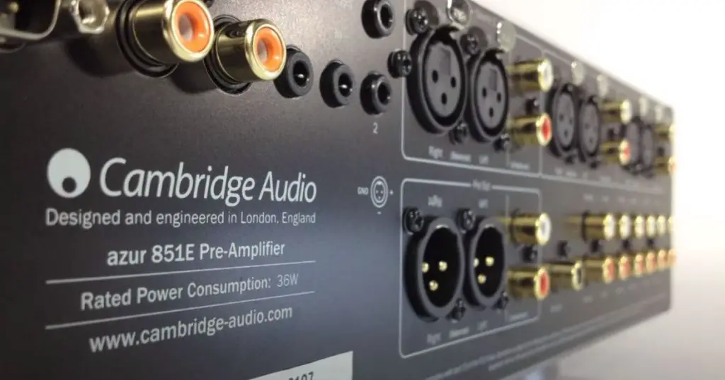 Cambridge Audio Azur 851E Preamplifier comections